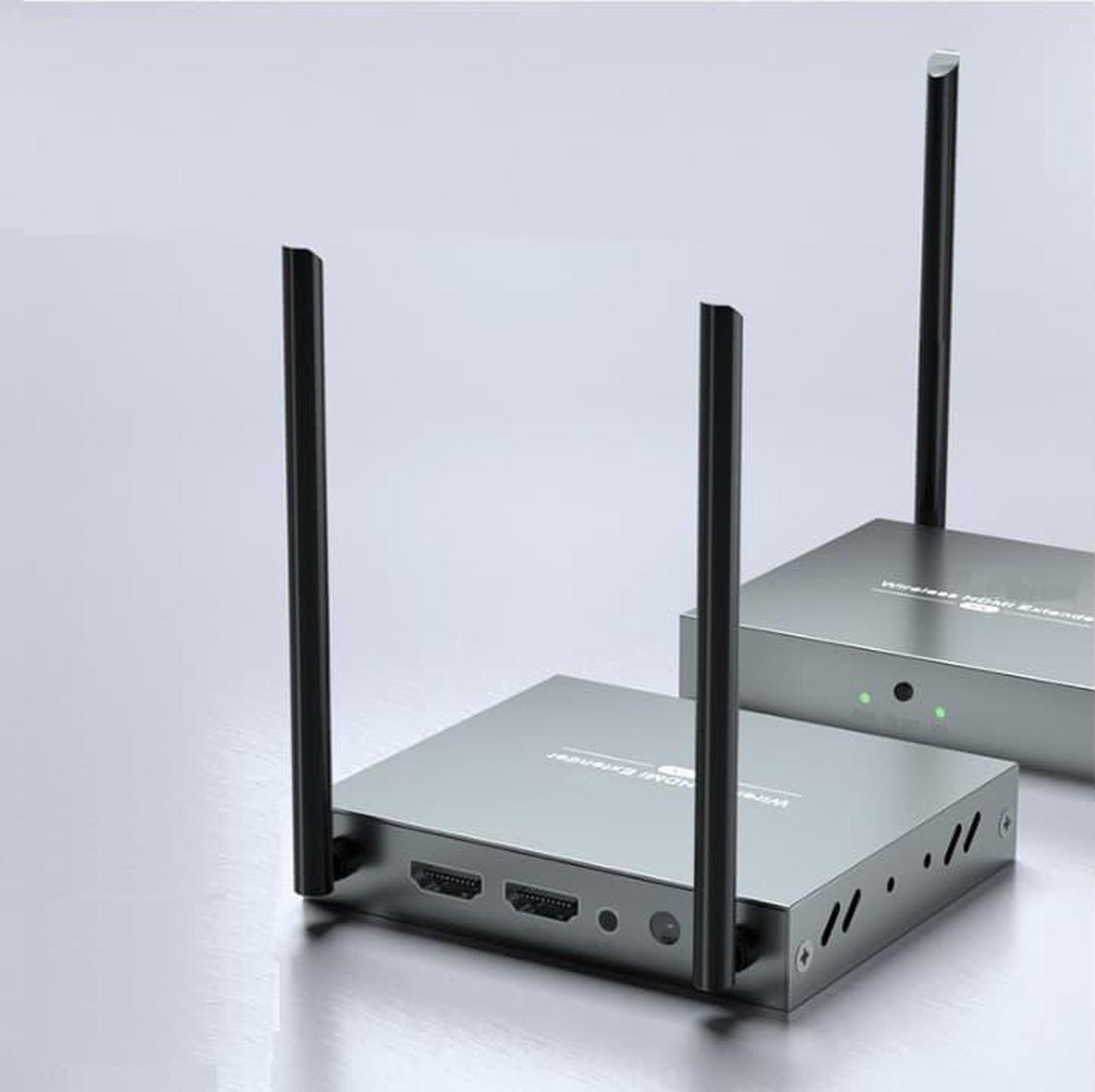 Alt view image 7 of 7 - Up to 656Ft, H.264 Wireless HDMI Video Extender with Local Pass-through 1080P@60Hz HDMI Loop-out Transmitter Receiver Kit 200m Extension with IR remote
