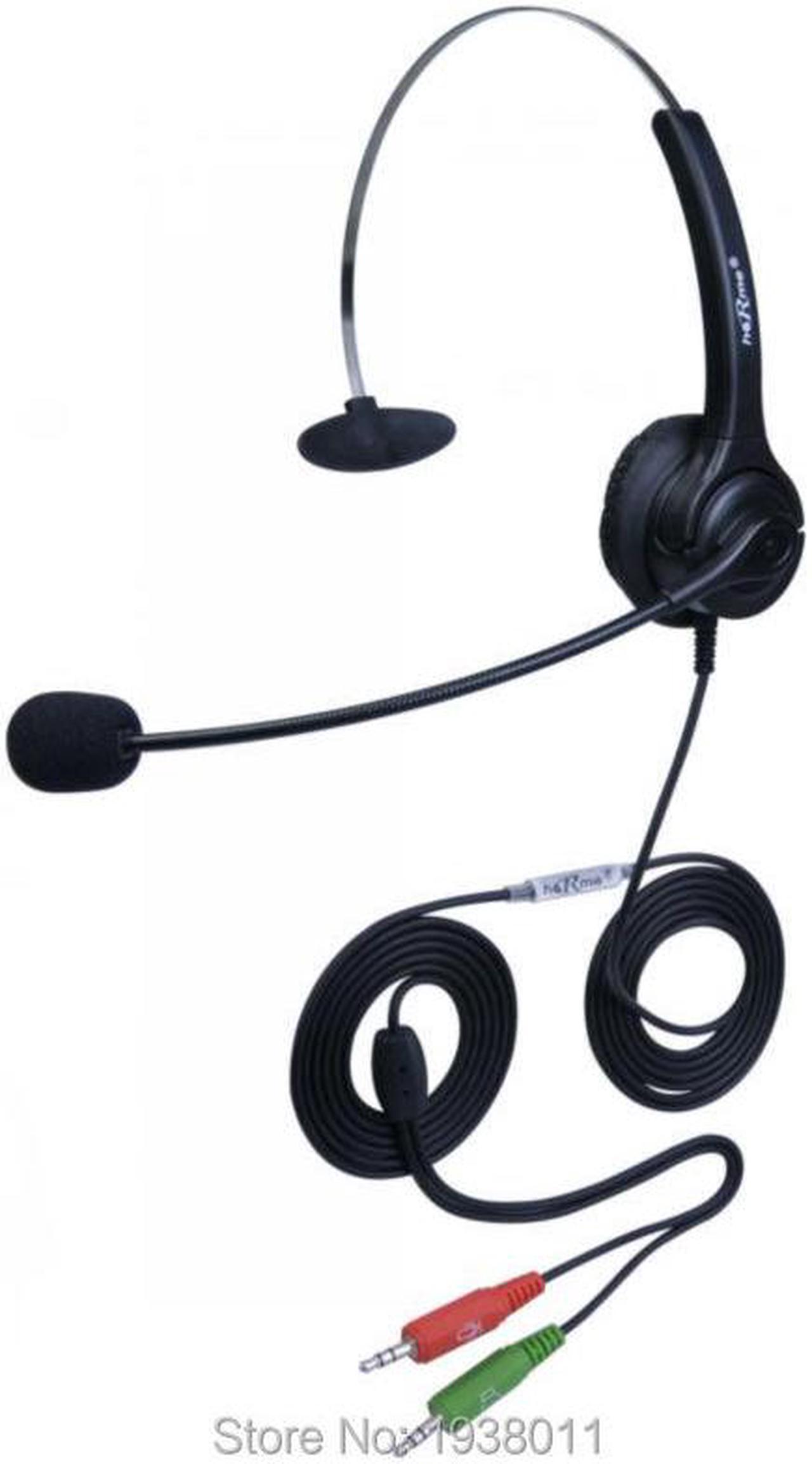 Dual 3.5mm plug call center headset,computer laptop notebook headset PC headphone 2X3.5mm plug headphone