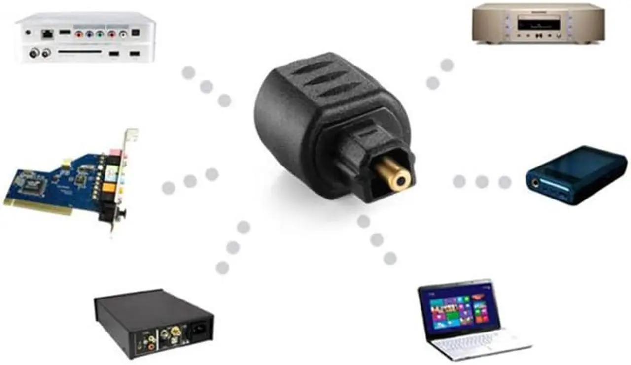 Alt view image 6 of 6 - 1Pcs Mini Optical Audio Adapter 3.5MM Female Jack To Digital Toslink Male Plug for Amplifier