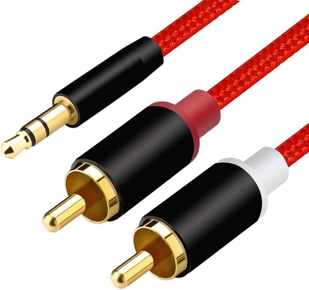 1Pcs RCA Audio Cable 3.5mm Stereo Jack to 2 RCA Audio Splitter Y Cable AUX Splitter Adapter for Phone DVD VCD Amplifier DTS Speaker