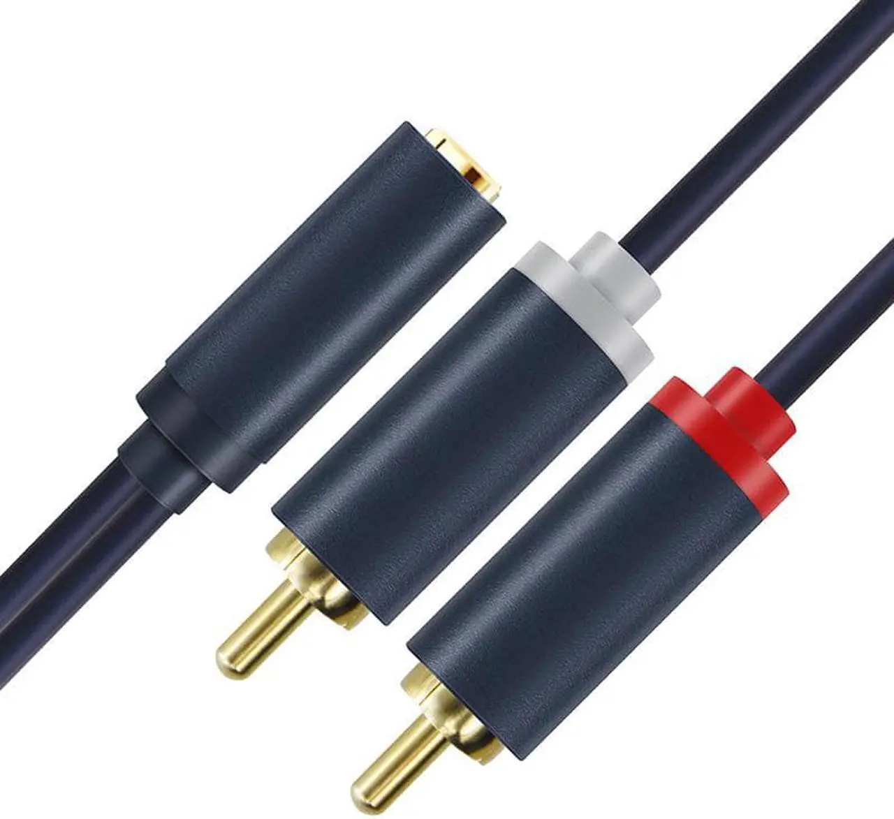 Alt view image 2 of 6 - 1Pcs Cabletime 3.5mm Jack Female To 2RCA Male Cable Aux Cord Stereo Audio Splitter Adapter For VCD Sound System Home Theater C213