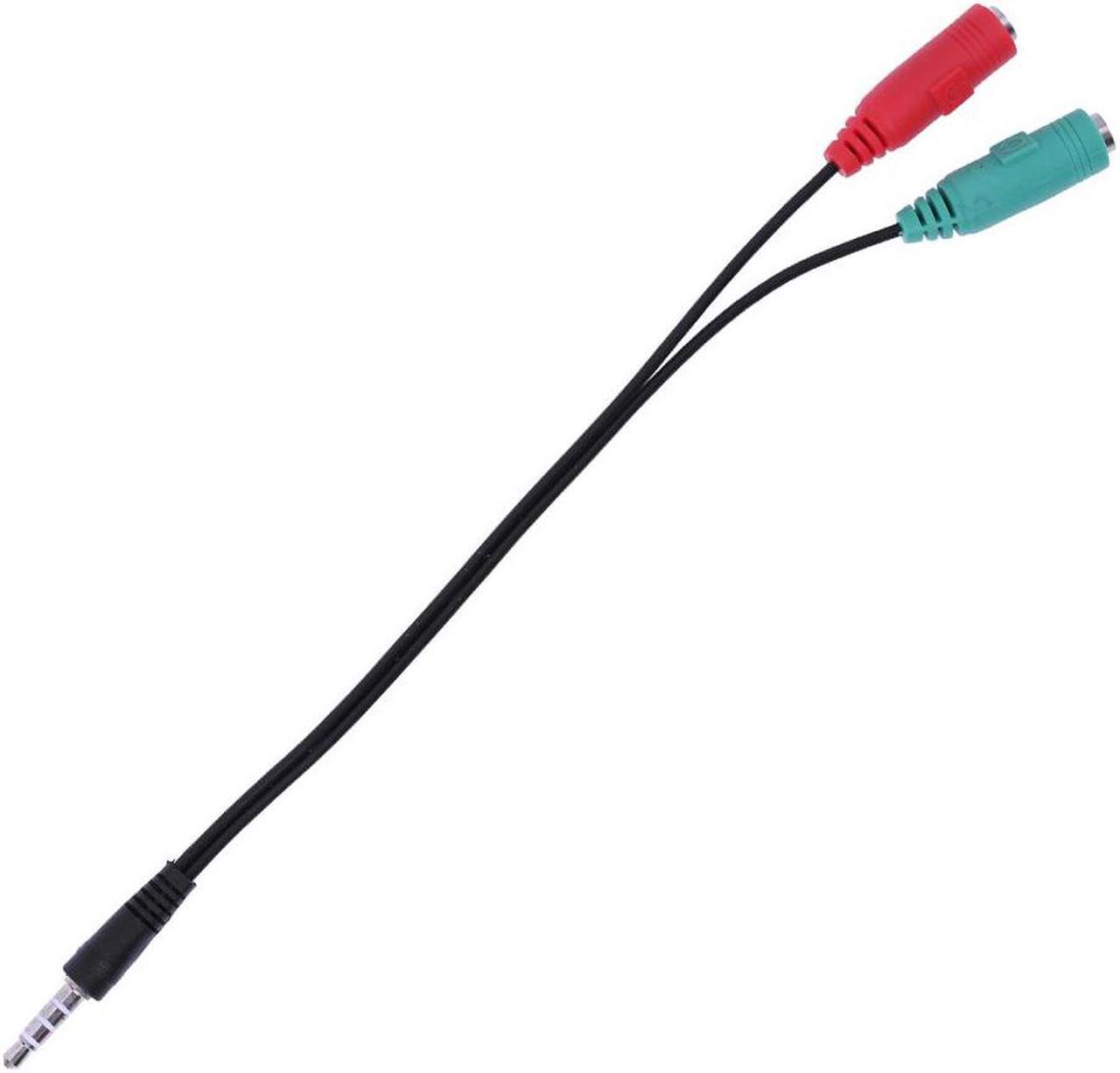 Alt view image 4 of 6 - 2pcs 3.5mm 1 Male to 2 Female Y Splitter Audio Extension Cable Earphone Microphone Adapter Cable Cord Wire for Phone Karaoke
