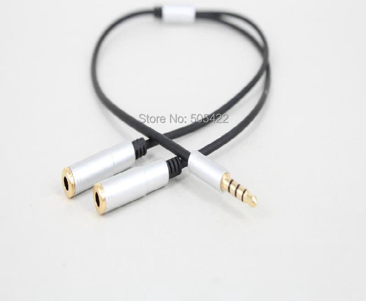 1Pcs 3.5mm Audio Cable Earphone Headphone Male 1 To 2 Dual Female Y Splitter Adapter Cable