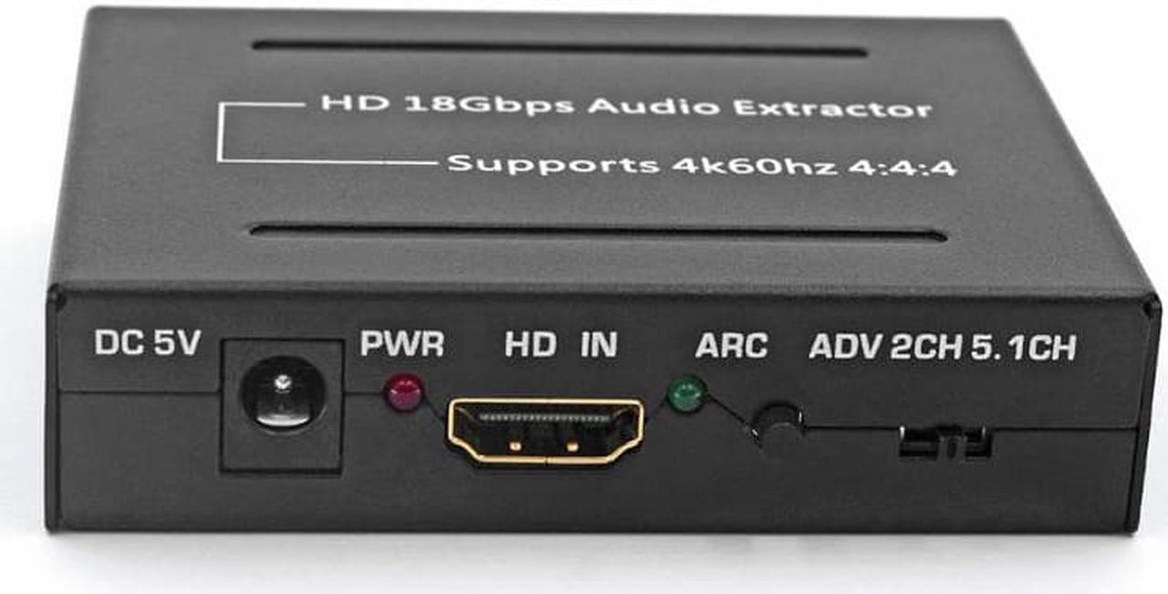 1Pcs HDMI to HDMI+Audio SPDIF+L/R 4Kx2K 2.0 18Gbps Audio Extractor Converter