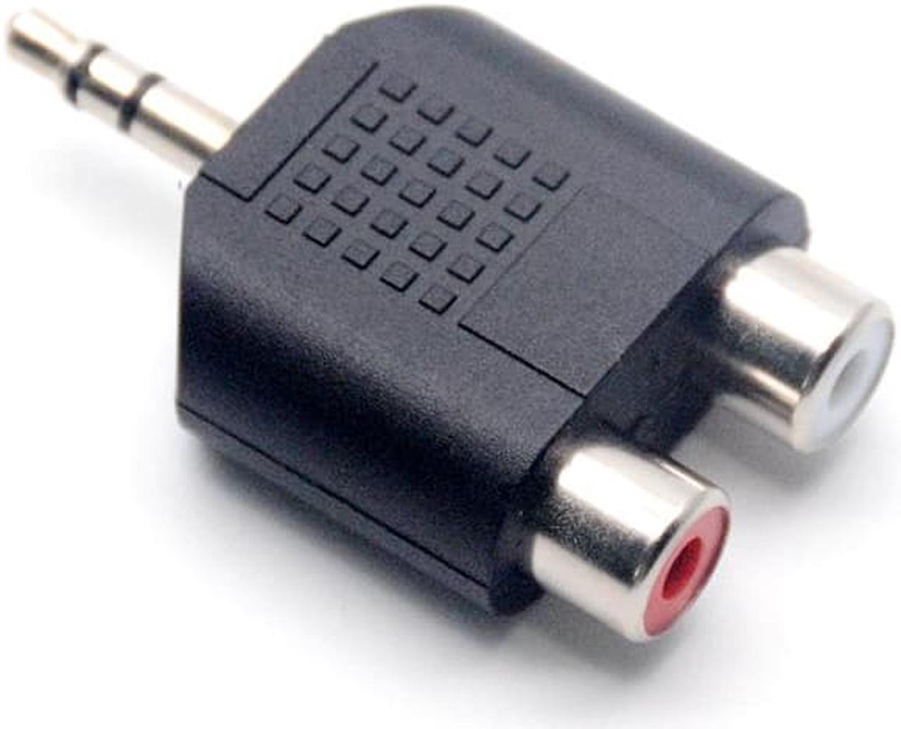 Alt view image 4 of 4 - 2 pcs/lot 3.5mm Jack Stereo Male To 2 RCA Plug Female Adapter M/F Y Splitter RCA Audio Adapter Connector 3.5mm Audio Cable