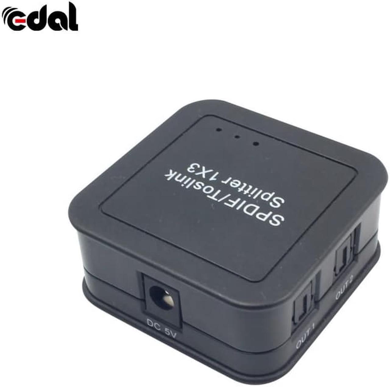 1Pcs US Plug Digital Optical 1x3 1 Input 3 Mini SPDIF TOSLINK Fiber Divider Output Audio Splitter Adapter