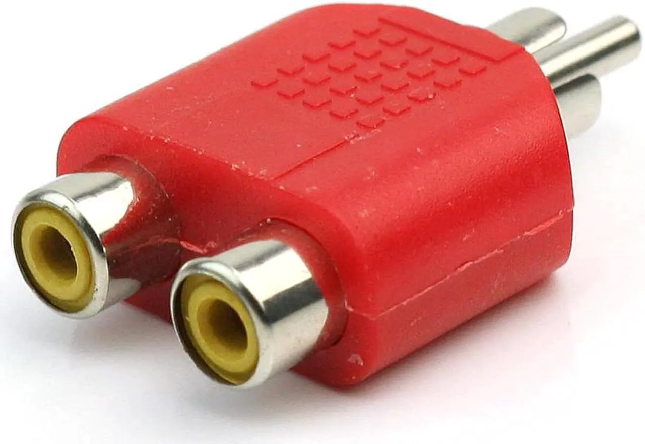 Alt view image 4 of 5 - 1Pcs 4 x RCA Jack Y Splitter Plug Adapter 1 Male to 2 Female For Audio Video AV TV Cable Converter Durable randomly send GT