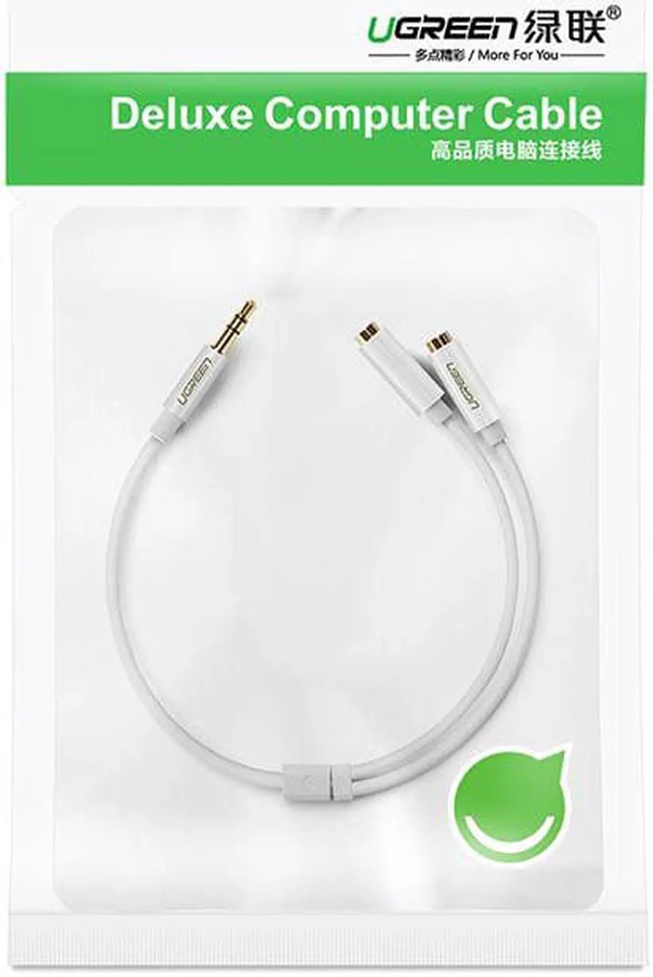 Alt view image 3 of 3 - 1Pcs Ugreen Headphone Splitter Audio Cable 3.5mm Male to 2 Female Jack 3.5mm Splitter Adapter Aux Cable for MP3 Player