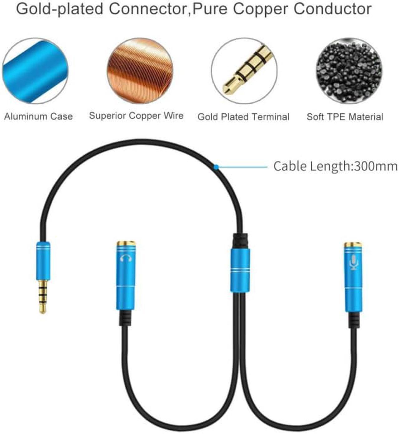 Alt view image 4 of 6 - 1Pcs 3.5mm Audio Cable Headphone Audio Y Splitter Jack 2 Female to 1 Male Adapter Cable Audio Line Converter for iPhone Samsung MP3