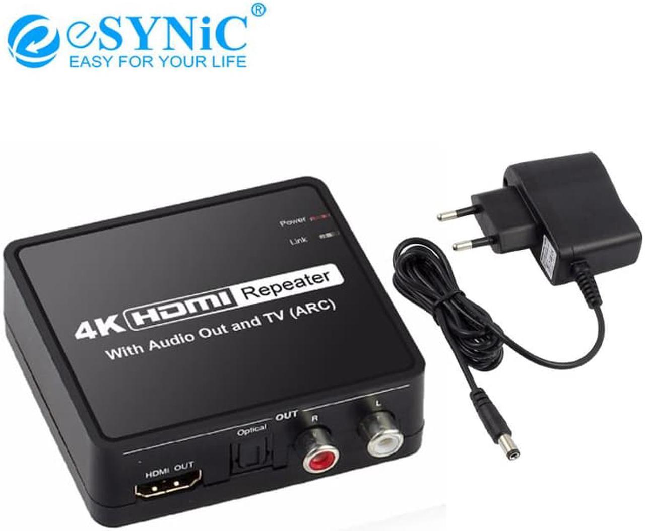 1Pcs HDMI to HDMI and Optical L/R Stereo Audio Extractor Converter with ARC Function HDMI Audio Splitter Adapter 4K x 2K