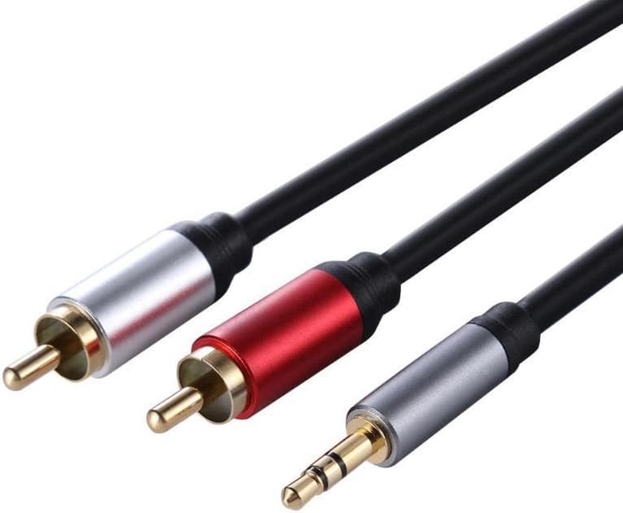 1Pcs 1.8m Jack 3.5mm to 2 RCA Audio Cable AUX Splitter Stereo Male to Male RCA Adapter Wire for Home Theater Amplifier