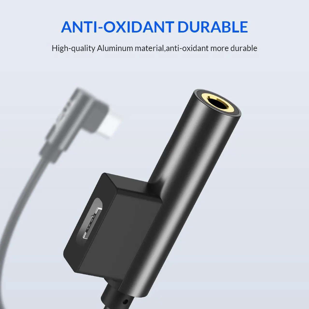 Alt view image 3 of 6 - 1Pcs TOPK 2 in 1 Splitter Headphone USB Type C to 3.5mm Aux Audio Jack Adapter USB C Cable for Xiaomi Redmi Note 7 Huawei Samsung