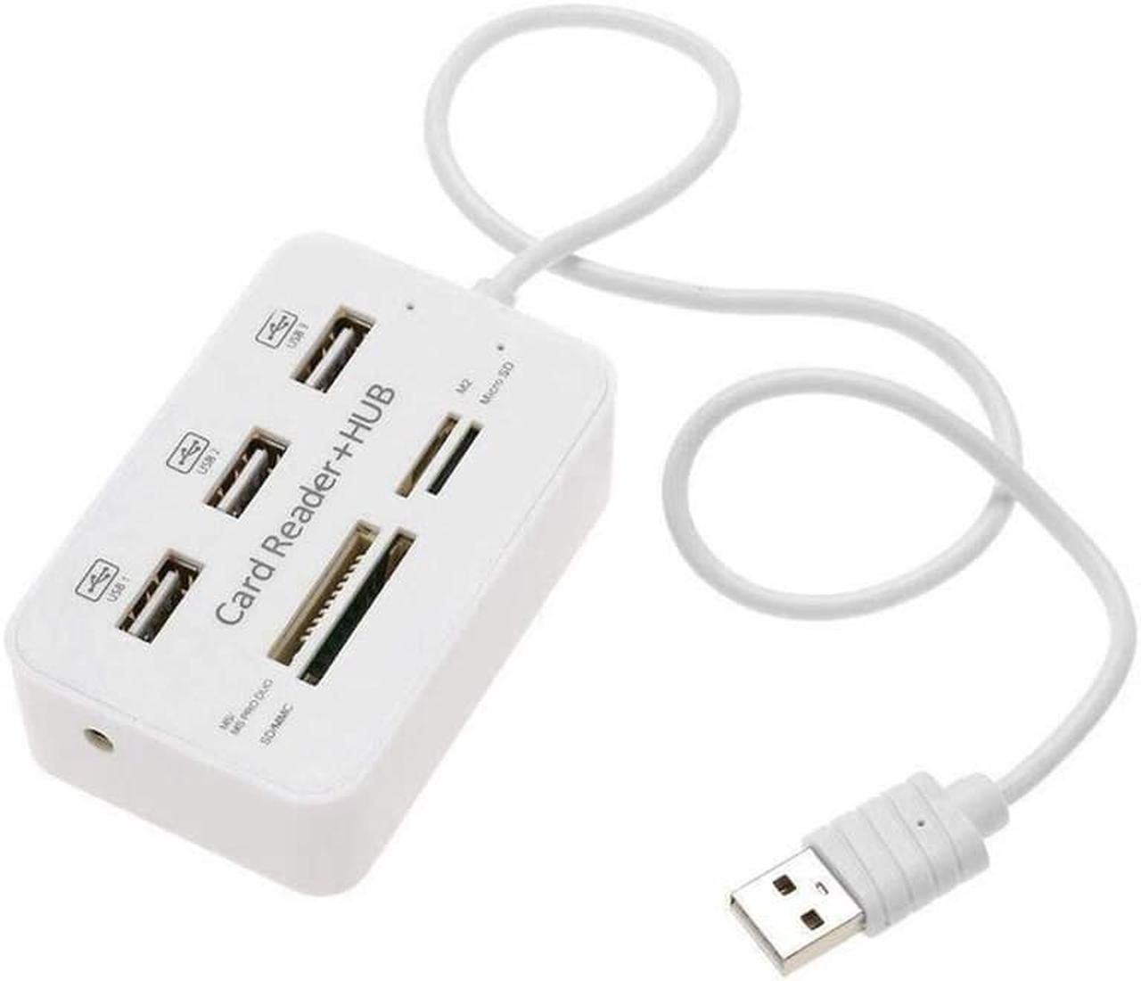 1Pcs Type C To 3 Usb Ports Hub Adapter,Type C To 3 Ports Usb 2.0 High Speed Hub Splitter Adapter With Sd/Tf Card Reader