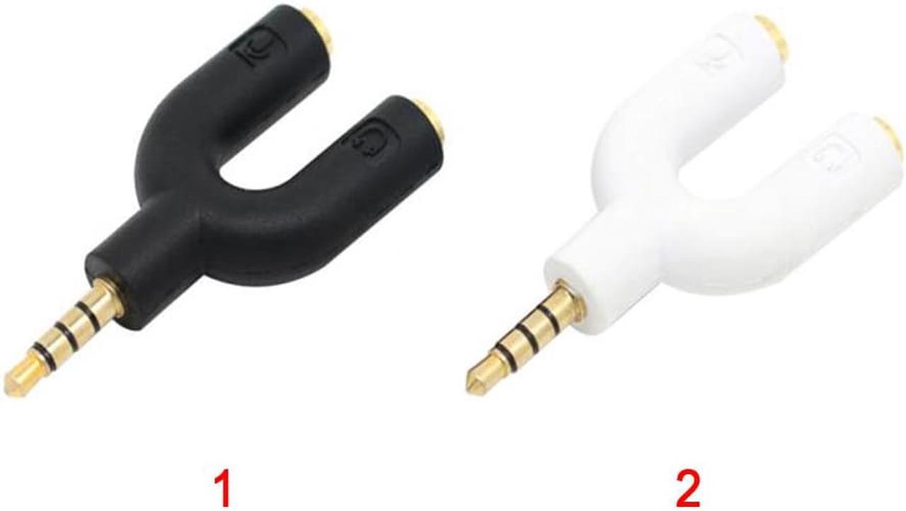 Alt view image 6 of 6 - 1Pcs 3.5mm Split Into 2 Audio Earbud Headset Headphone Earphone Adapter for Android Mobile Smart Phone