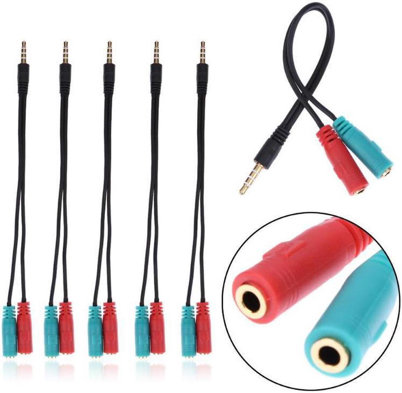 Alt view image 4 of 6 - 5pcs 2 In 1 Splitter 4 Pole 3.5mm Headphone Splitter Audio Cable 3.5mm Male To 2 Female Jack 3.5mm Splitter Adapter Aux Cable