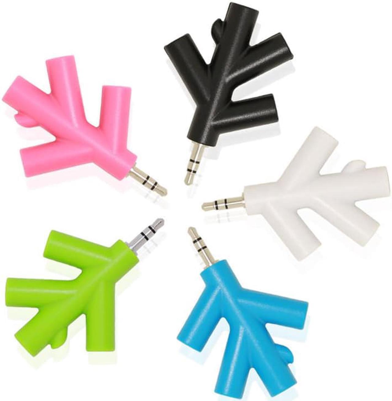 Main image of 1Pcs 3.5mm 4 Way Port Aux Multi Headphone Earphone Audio Splitter Adapter 3.5mm Jack HUB Spliter Cable Extender 1 Male to 4 Female