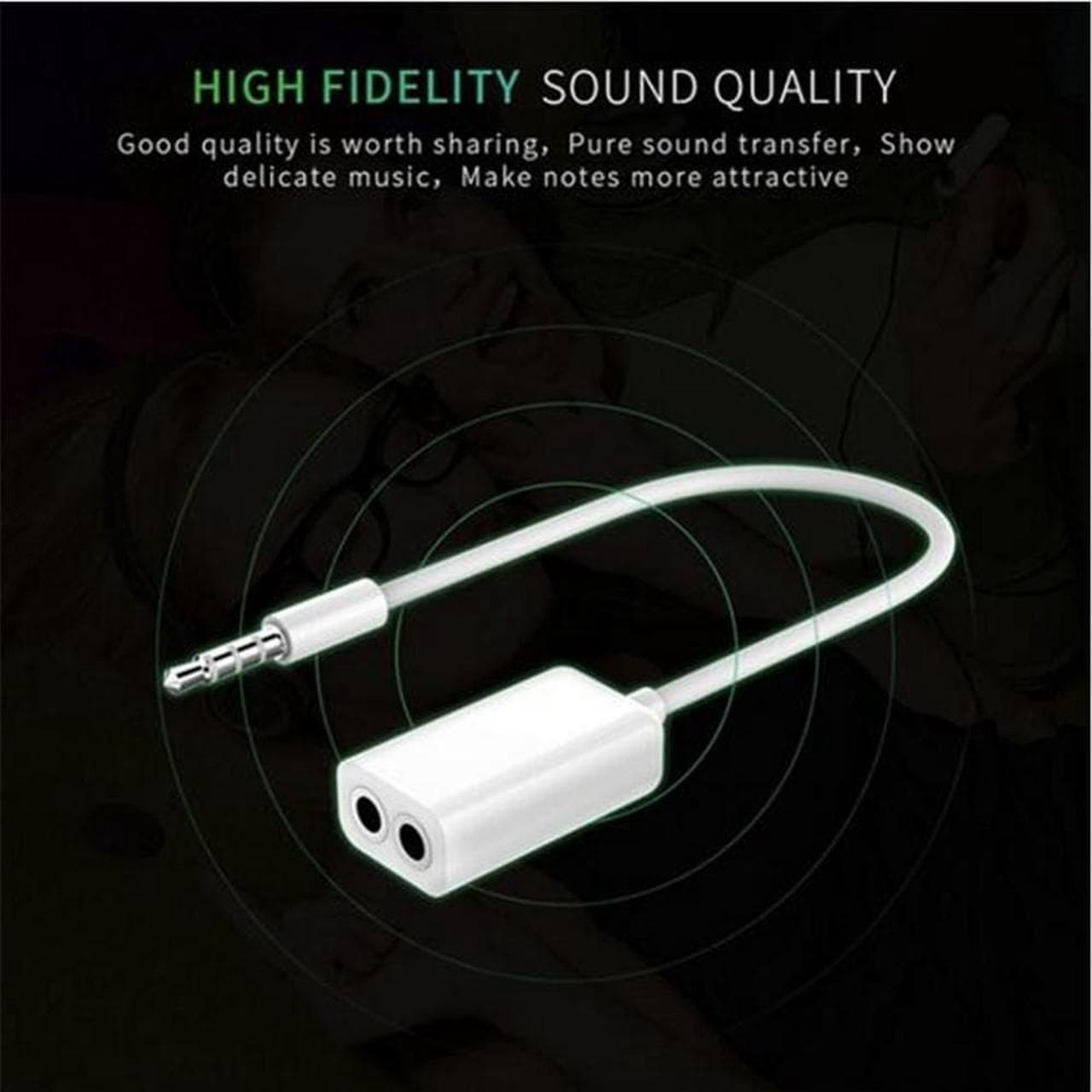 1Pcs Tablet Computer Note 3.5mm Jack Earphone Splitter Cable 1 Male to 2 Female headphone Audio Splitter Adapter for MP3 Mobile Phone