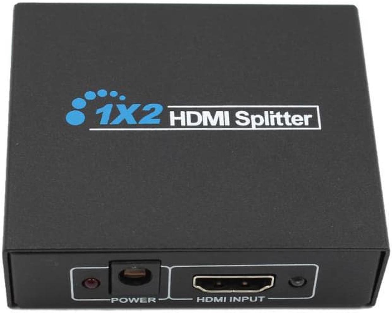 1Pcs 1080p Splitter Adapter for HD TV PS3 3D Amplifier Repeater for offices school digital audio formats 1x2 2 Port HDMI Audio Video