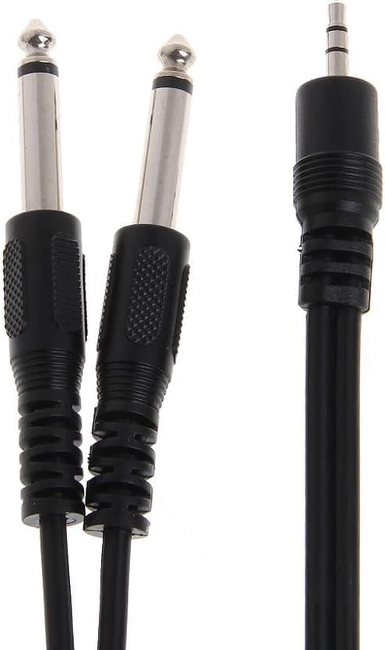 1Pcs Stereo 3.5mm 1/8" Jack To 2x 6.35mm 1/4" Male Mono Audio Splitter Adapter Cable audio connections speakers, mixing desk