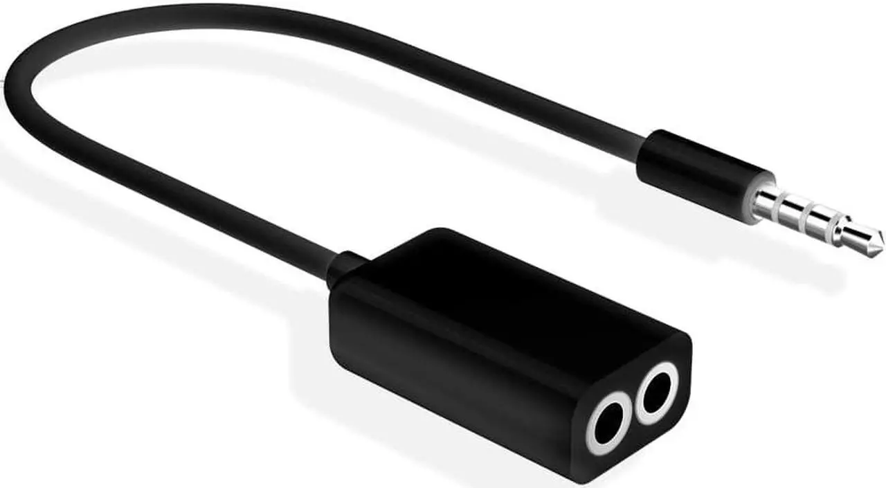 Alt view image 2 of 6 - 2PCS 3.5 Jack Aux Audio Cable earphones Splitter Adapter 1 to 2 for Apple iPhone 4 5 5s 6 6S plus iPad iPod laptop MP3 Player