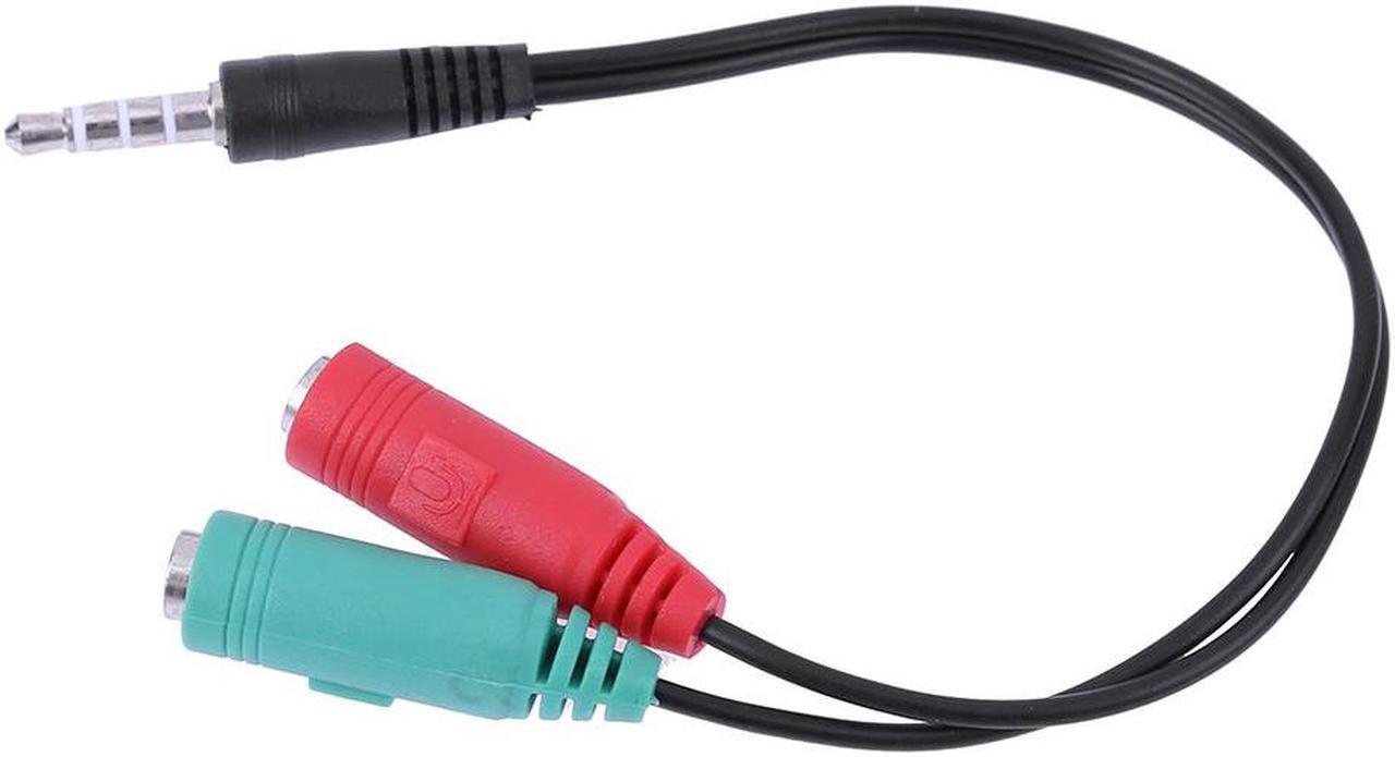 Alt view image 6 of 6 - 2pcs 3.5mm 1 Male to 2 Female Y Splitter Audio Extension Cable Earphone Microphone Adapter Cable Cord Wire for Phone Karaoke