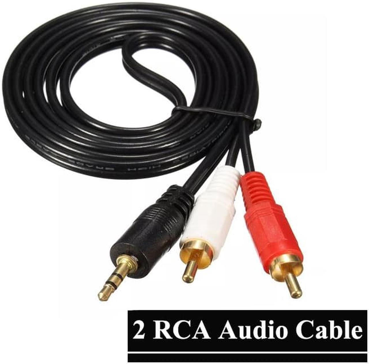 1Pcs 3.5mm Jack Aux to 2 RCA Audio Video Cable Stereo Y Splitter Cable AV Adapter 2RCA Cord Wire For PC DVD TV VCR Speakers Camera