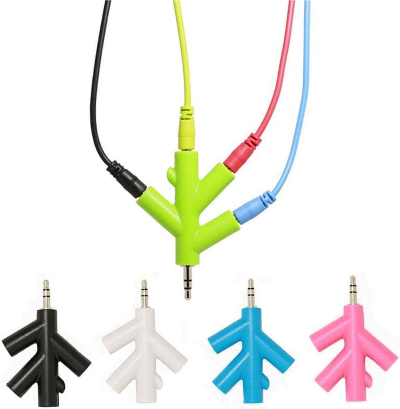Alt view image 3 of 6 - 1Pcs 3.5mm 4 Way Port Aux Multi Headphone Earphone Audio Splitter Adapter 3.5mm Jack HUB Spliter Cable Extender 1 Male to 4 Female