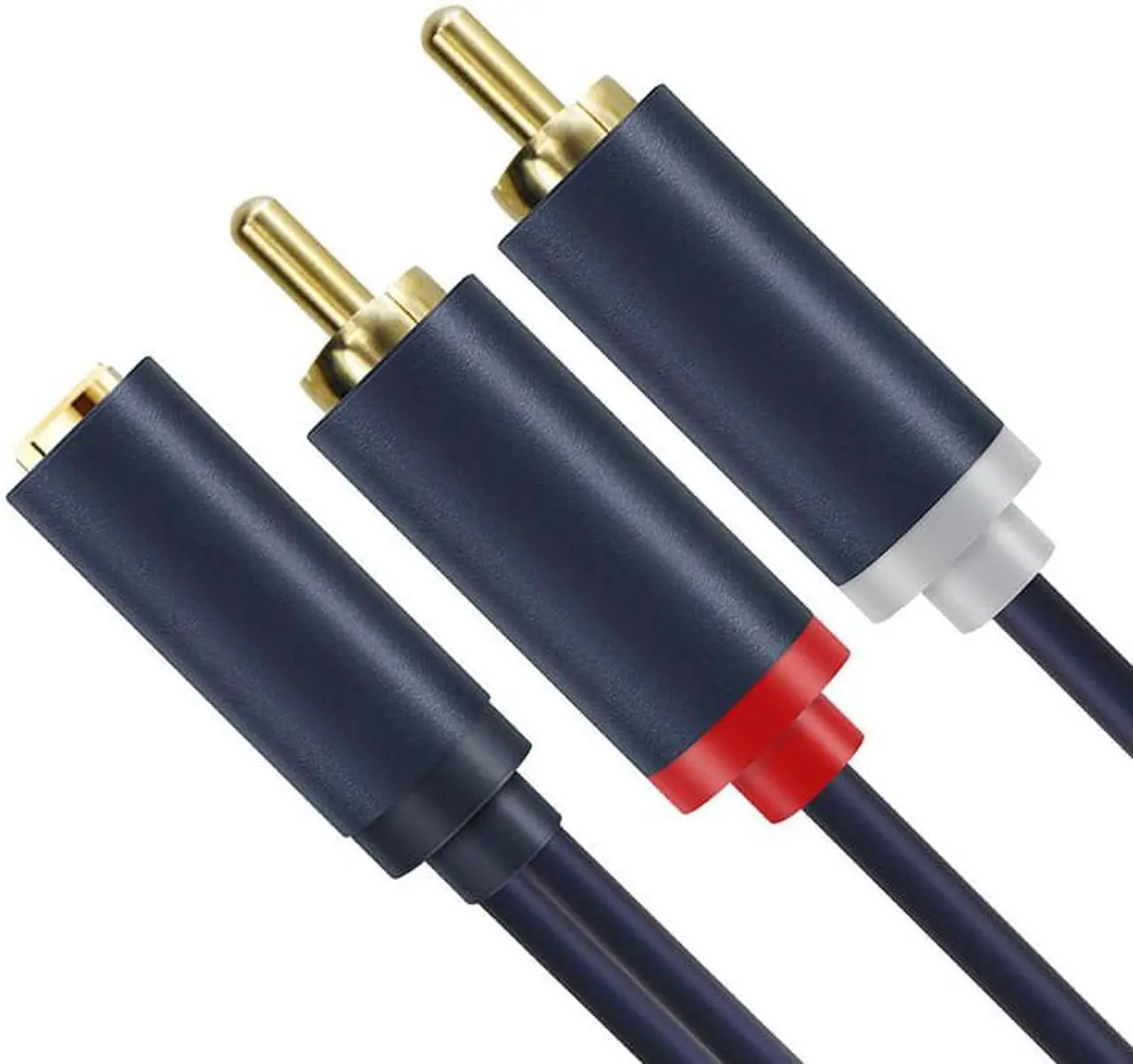 Alt view image 3 of 6 - 1Pcs Cabletime 3.5mm Jack Female To 2RCA Male Cable Aux Cord Stereo Audio Splitter Adapter For VCD Sound System Home Theater C213