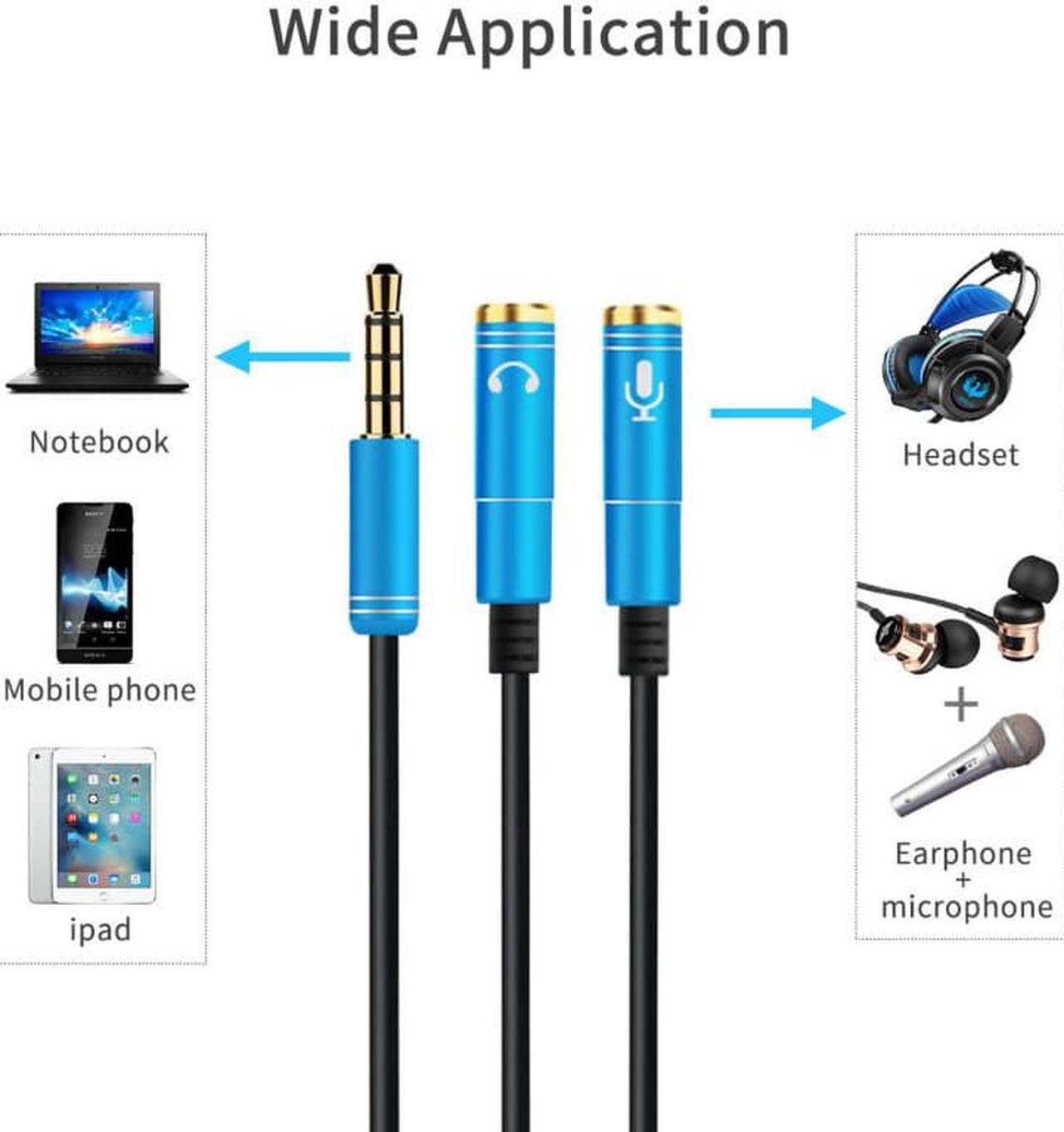 Alt view image 2 of 6 - 1Pcs 3.5mm Audio Cable Headphone Audio Y Splitter Jack 2 Female to 1 Male Adapter Cable Audio Line Converter for iPhone Samsung MP3