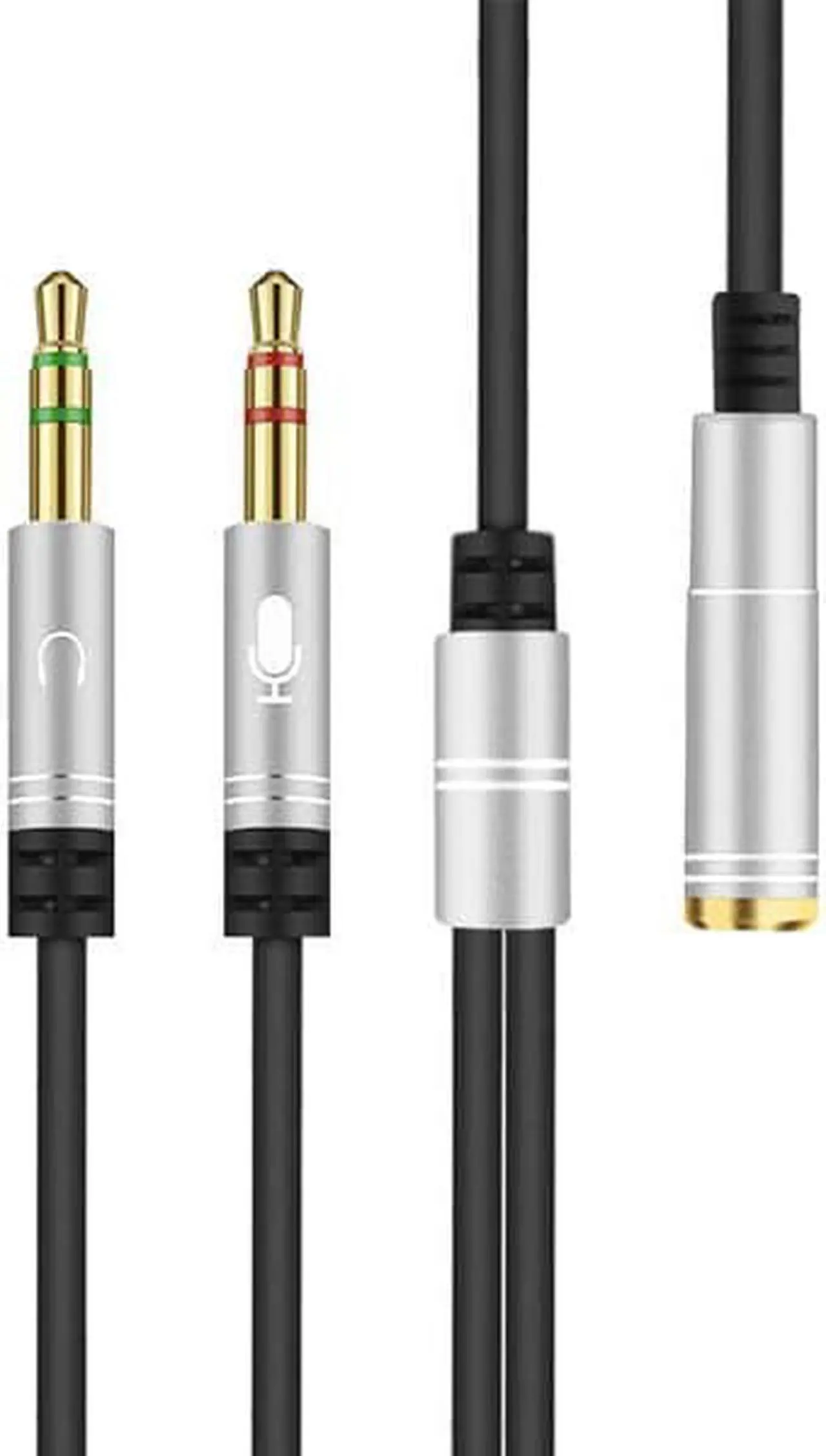 Alt view image 5 of 5 - 1Pcs Ostart AUX 3.5mm Audio Splitter Cable for Computer Jack 3.5mm Female to 2 Male Mic Audio Y Splitter Cable Headset to PC Adapter