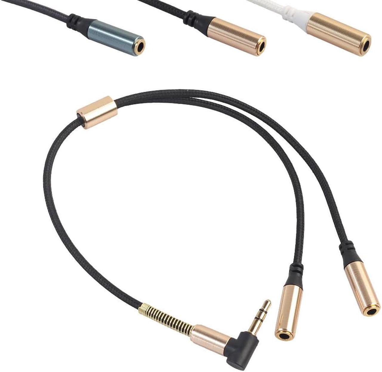 Main image of 1Pcs 1 Male To 2 Female Audio Cable Splitter 3.5mm Audio Aux Cable Male To 2x Female Stereo Extension Headphone Splitter Cord