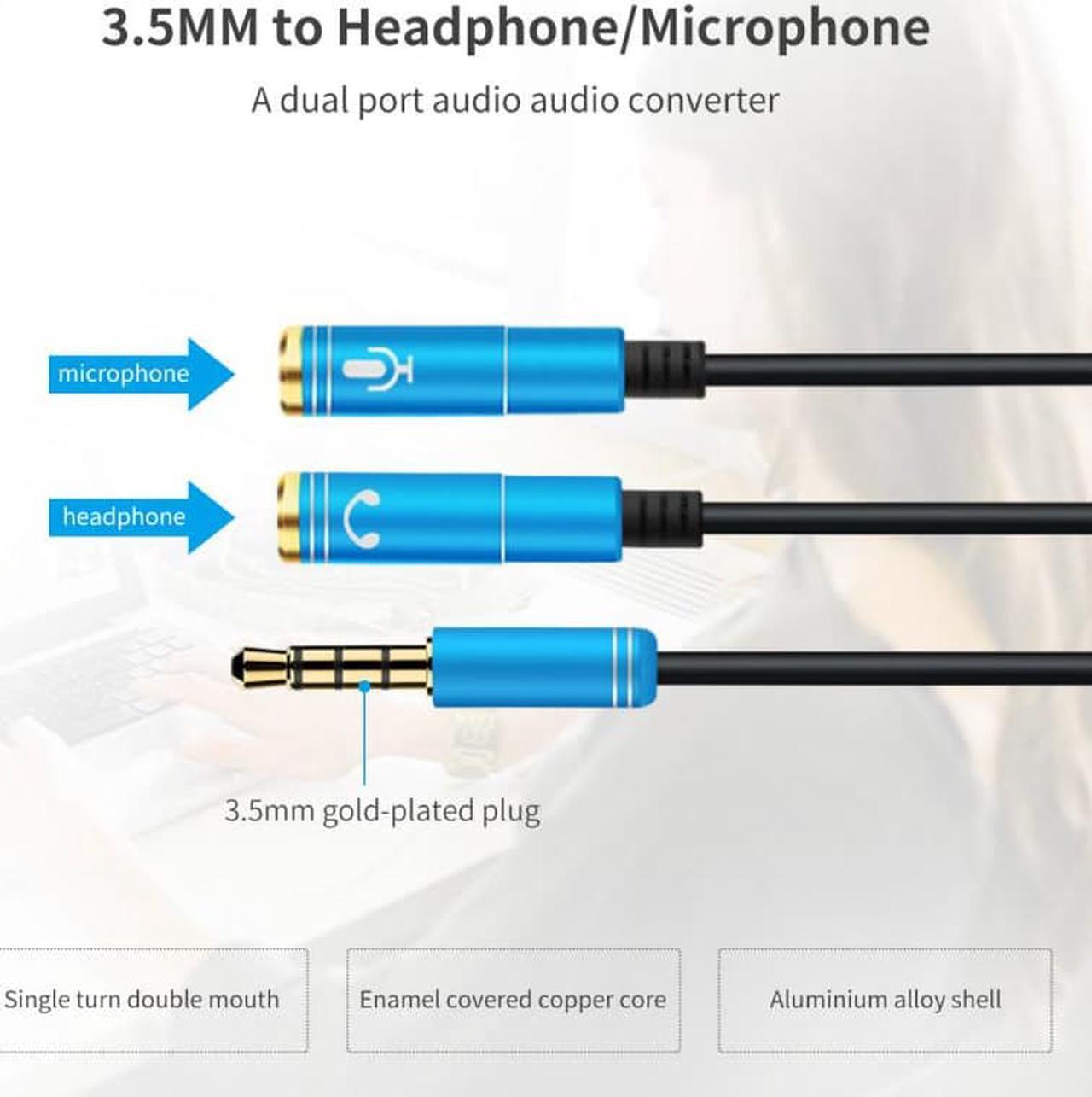 Alt view image 3 of 6 - 1Pcs 3.5mm Audio Cable Headphone Audio Y Splitter Jack 2 Female to 1 Male Adapter Cable Audio Line Converter for iPhone Samsung MP3