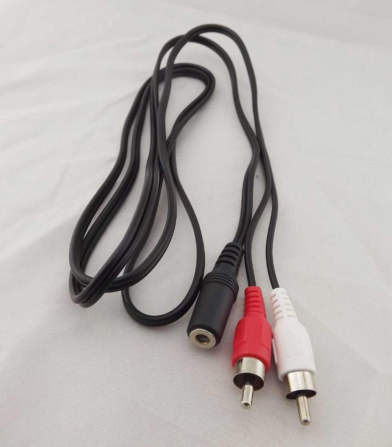 10pcs 5Ft 1/8" 3.5mm Stereo Female To 2 RCA Male Y Splitter Audio AUX Adapter Cable