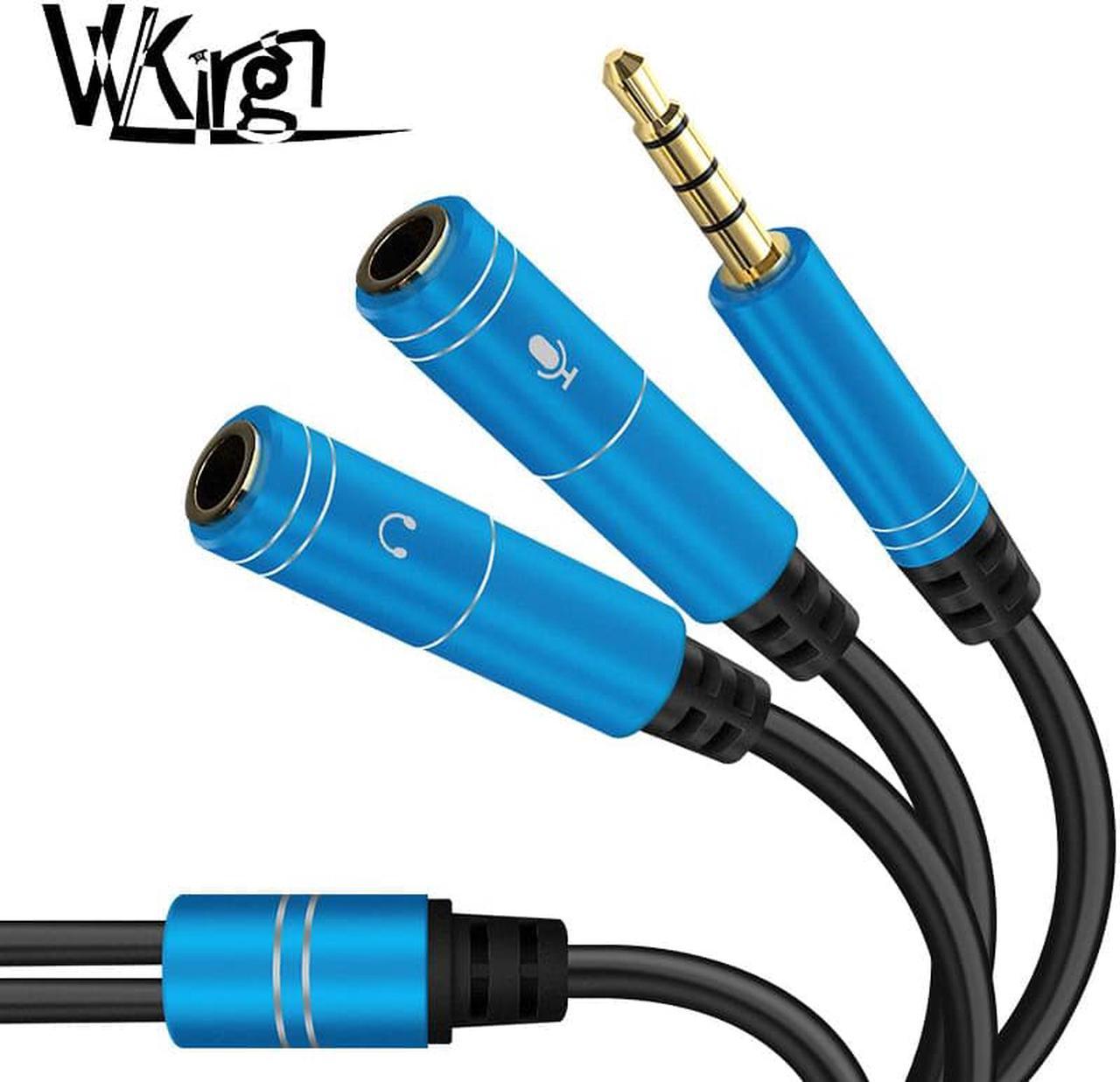 1Pcs VVKing 3.5mm Audio Splitter Cable for Computer Jack 3.5mm 1 Male to 2 Female Mic Y Splitter AUX Cable Headset Splitter Adapter