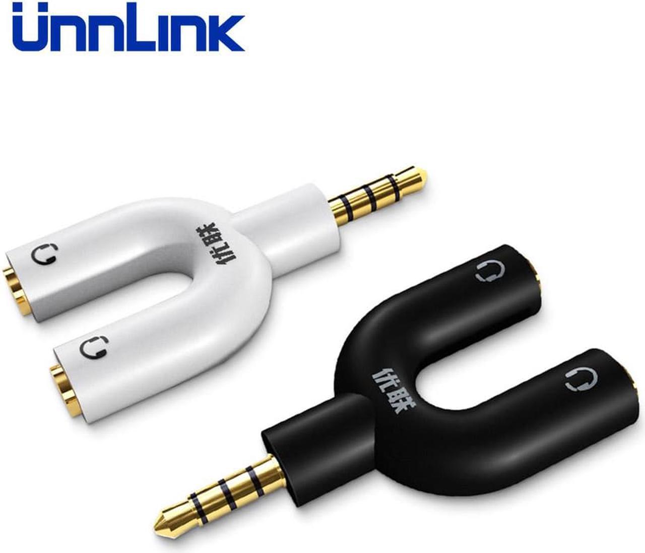 1Pcs Unnlink 3.5mm Jack Aux Cable Audio Splitter Support Microphone Adapter for Earphone Headphone Headset Speaker MP3 4 Player Radio