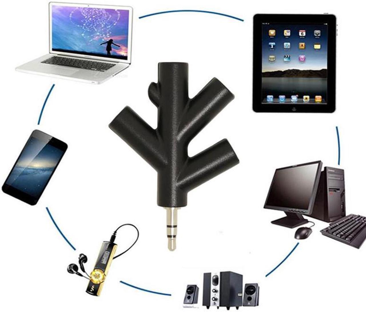Alt view image 4 of 6 - 1Pcs 3.5mm 4 Way Port Aux Multi Headphone Earphone Audio Splitter Adapter 3.5mm Jack HUB Spliter Cable Extender 1 Male to 4 Female