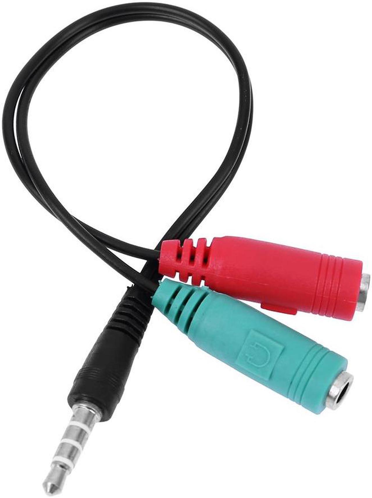 Alt view image 5 of 6 - 2pcs 3.5mm 1 Male to 2 Female Y Splitter Audio Extension Cable Earphone Microphone Adapter Cable Cord Wire for Phone Karaoke