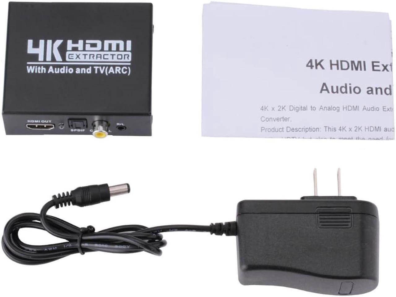 1Pcs 4K HDMI Audio Extractor HDMI TO HDMI/Optical SPDIF +RCA L/R Audio Splitter Adapter