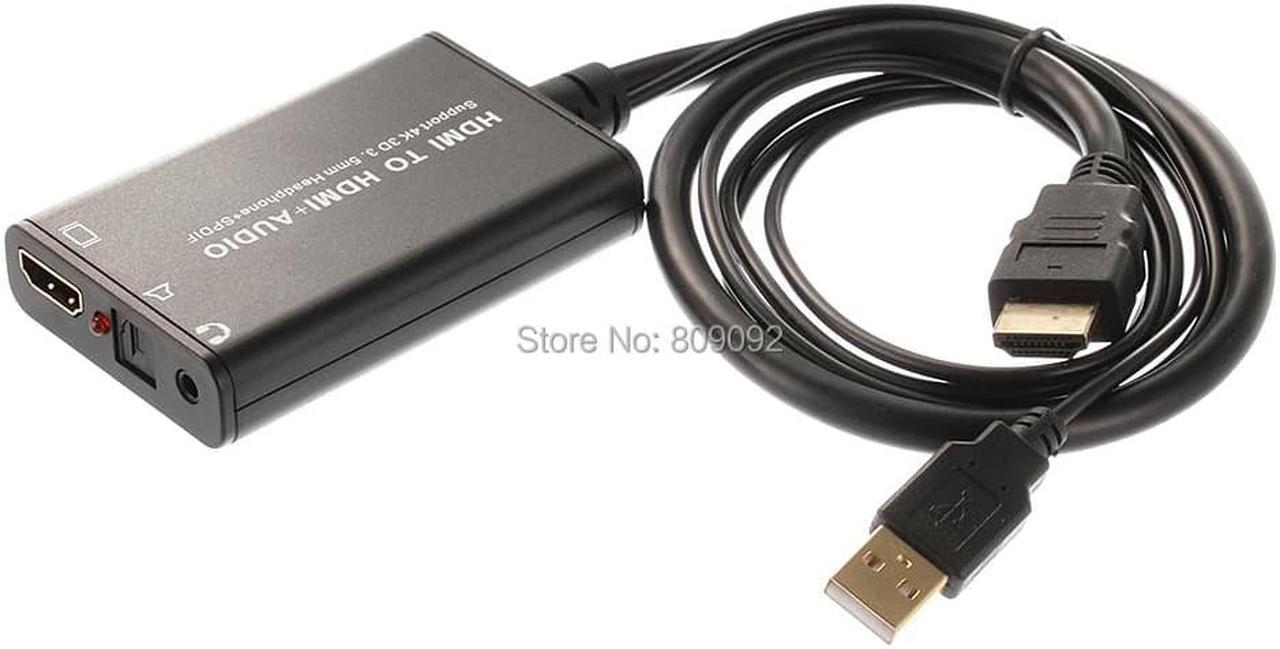 1Pcs Hdmi Audio 4K 3D HDMI to HDMI and Optical TOSLINK SPDIF +3.5mm Stereo Audio Extractor Converter HDMI Audio Splitter Adapter