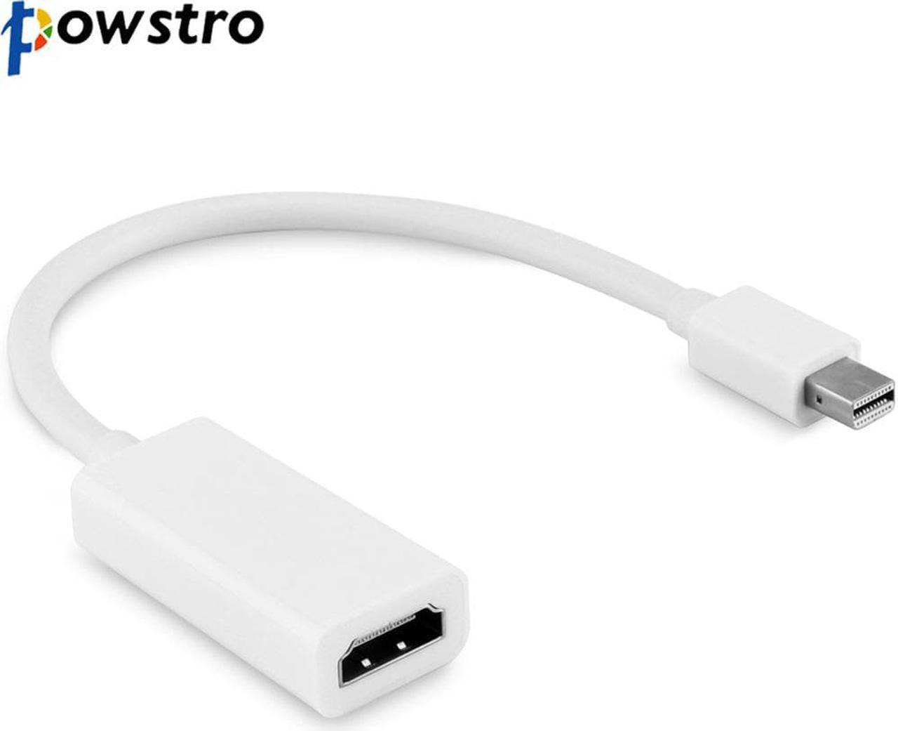 1Pcs Powstro White Male to Female Splitter Mini Displayport DP To DVI HDMI VGA Audio Adapter Display Port Cable