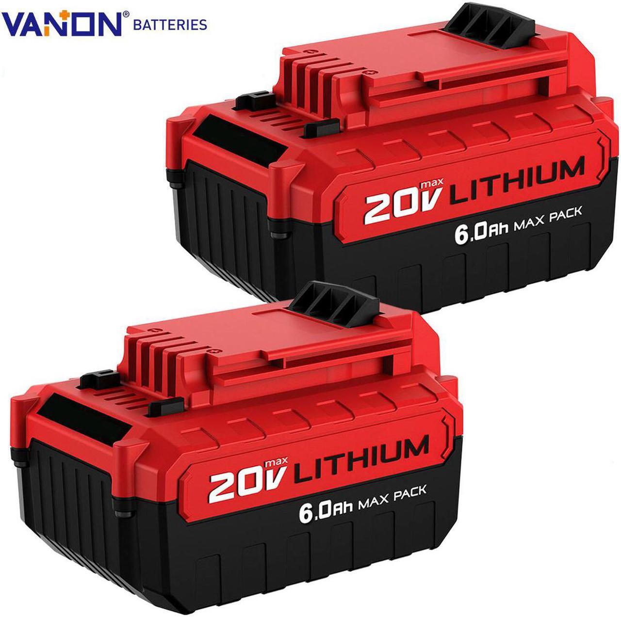 Main image of 2Pack 6.0Ah 20V Lithium Battery for PORTER CABLE MAX PCC685L PCC680L PCC681L