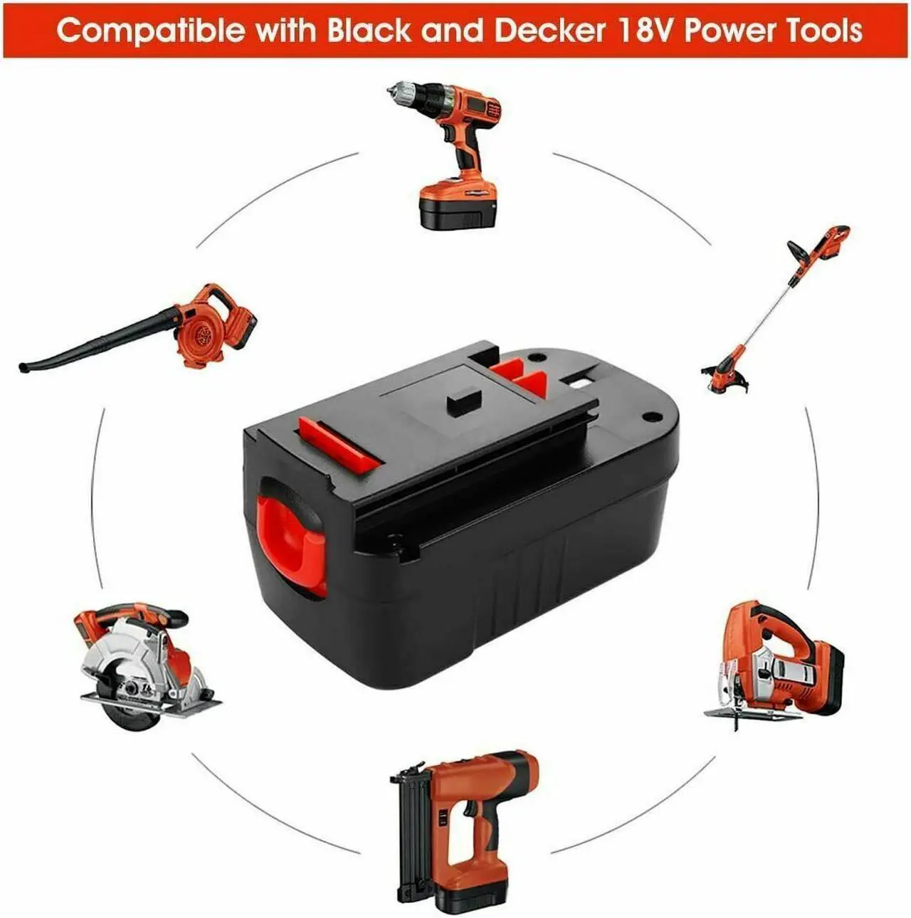 Alt view image 2 of 7 - 4.8AH HPB18 HPB18-OPE FSB18 244760-00 18V 18 VOLT Battery For Black and Decker