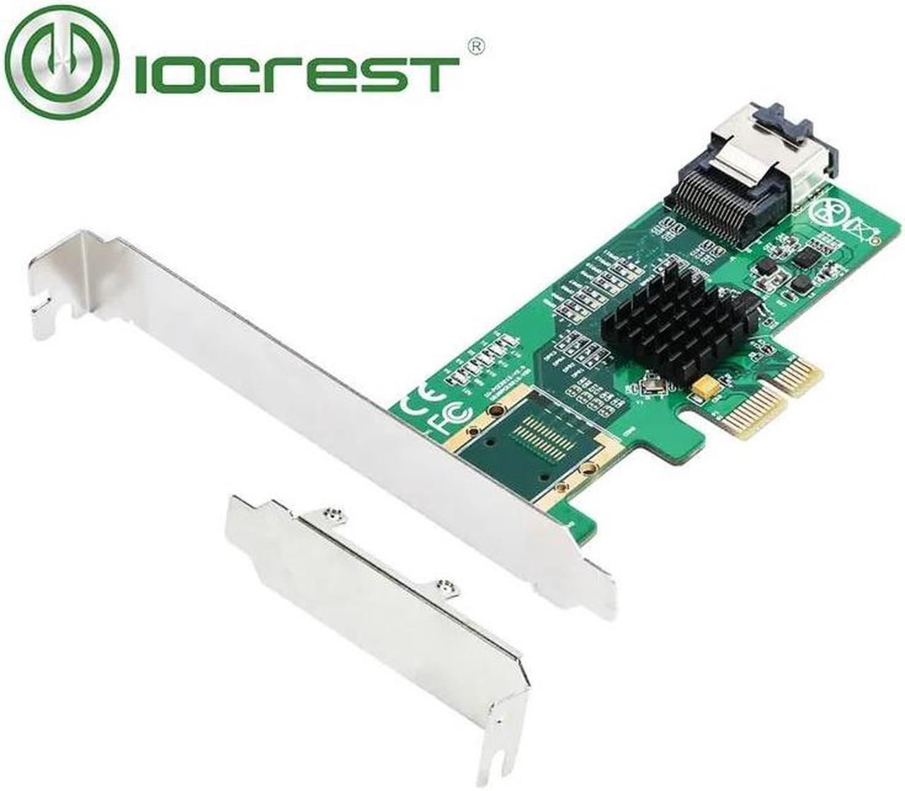 IOCREST SATA III 4-port PCI-e Controller Card Marvel 88SE9215 chipset with Full and Low Profile Brackets do not contains cable