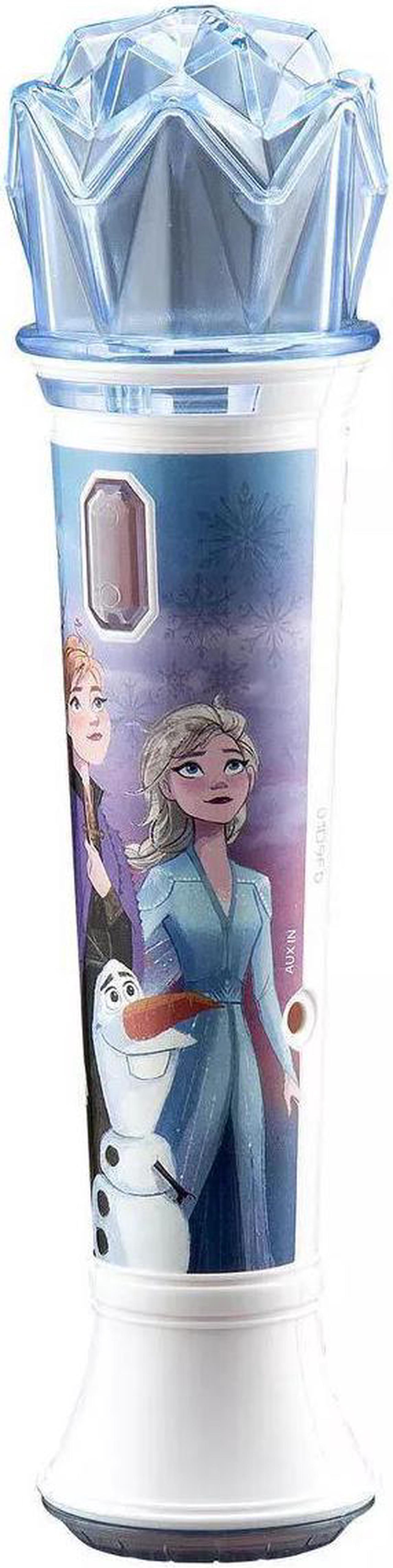 Alt view image 2 of 18 - Disney Frozen 2 Karaoke Sing Along Microphone For Kids, Built In Music, Flashing Lights, Pretend Mic, Toys For Kids Karaoke Machine, Blue