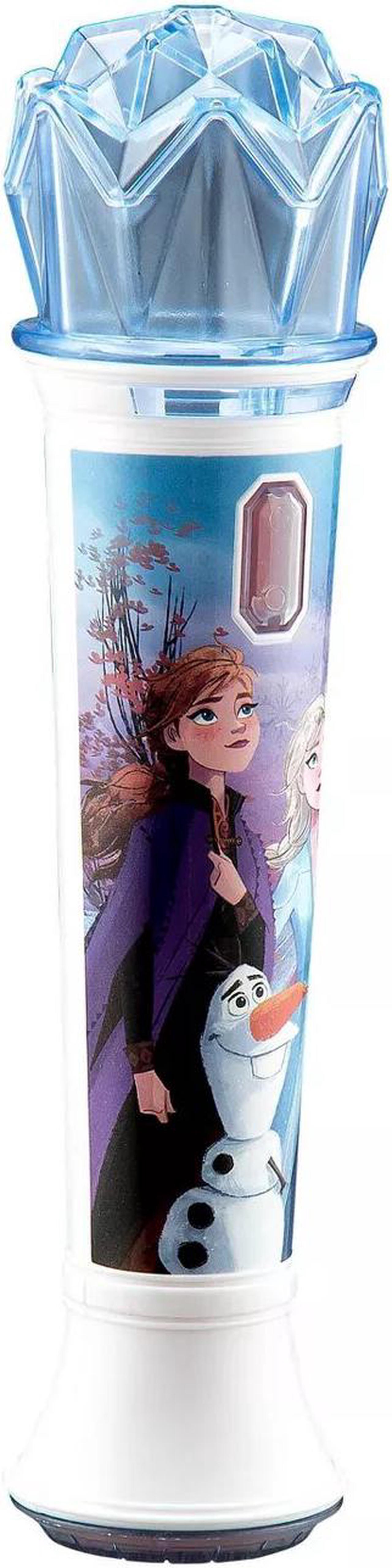 Alt view image 3 of 18 - Disney Frozen 2 Karaoke Sing Along Microphone For Kids, Built In Music, Flashing Lights, Pretend Mic, Toys For Kids Karaoke Machine, Blue