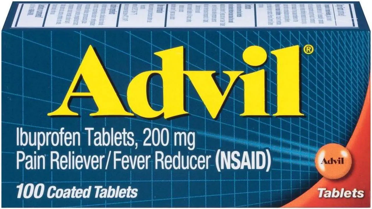 Alt view image 2 of 9 - advil 100 count pain reliever / fever reducer coated tablet, 200mg ibuprofen, temporary pain relief