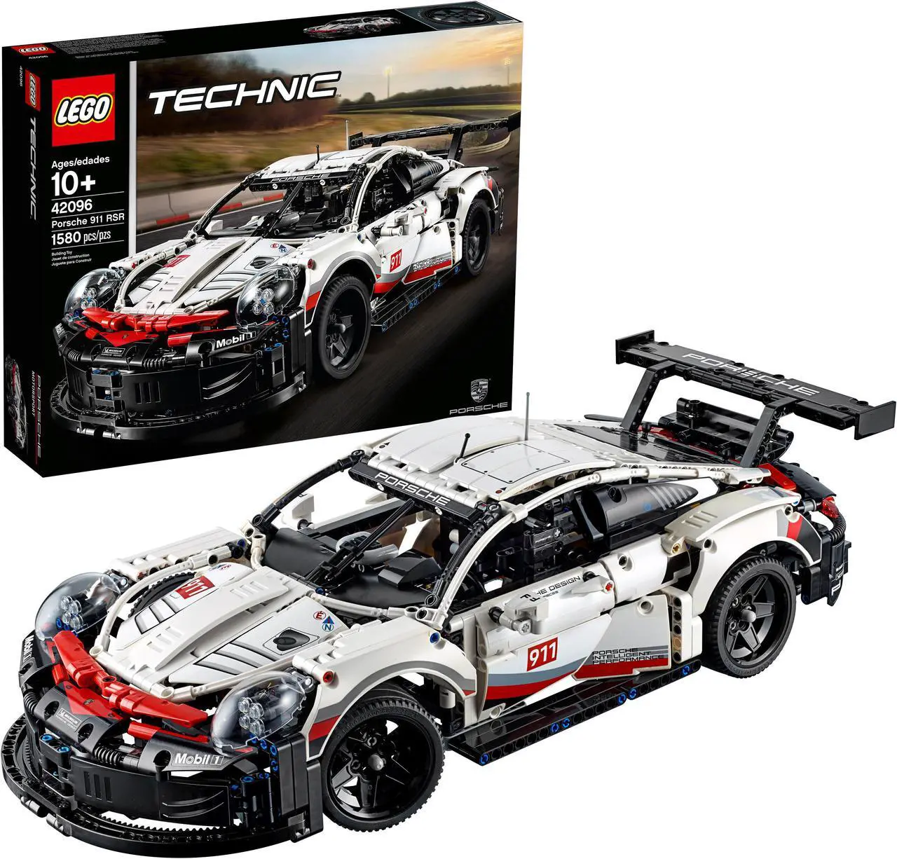 Alt view image 2 of 15 - LEGO Technic Porsche 911 RSR 42096 Building Kit , New 2019 (1580 Piece)