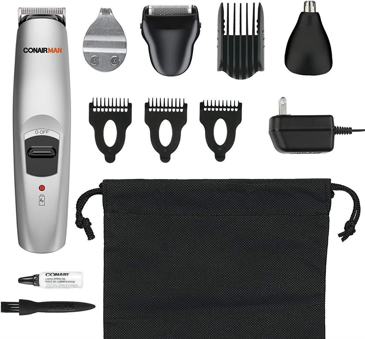 Alt view image 5 of 9 - Conair GMT189GB  13-Piece All-in-One Beard and Mustache Trimmer - Silver