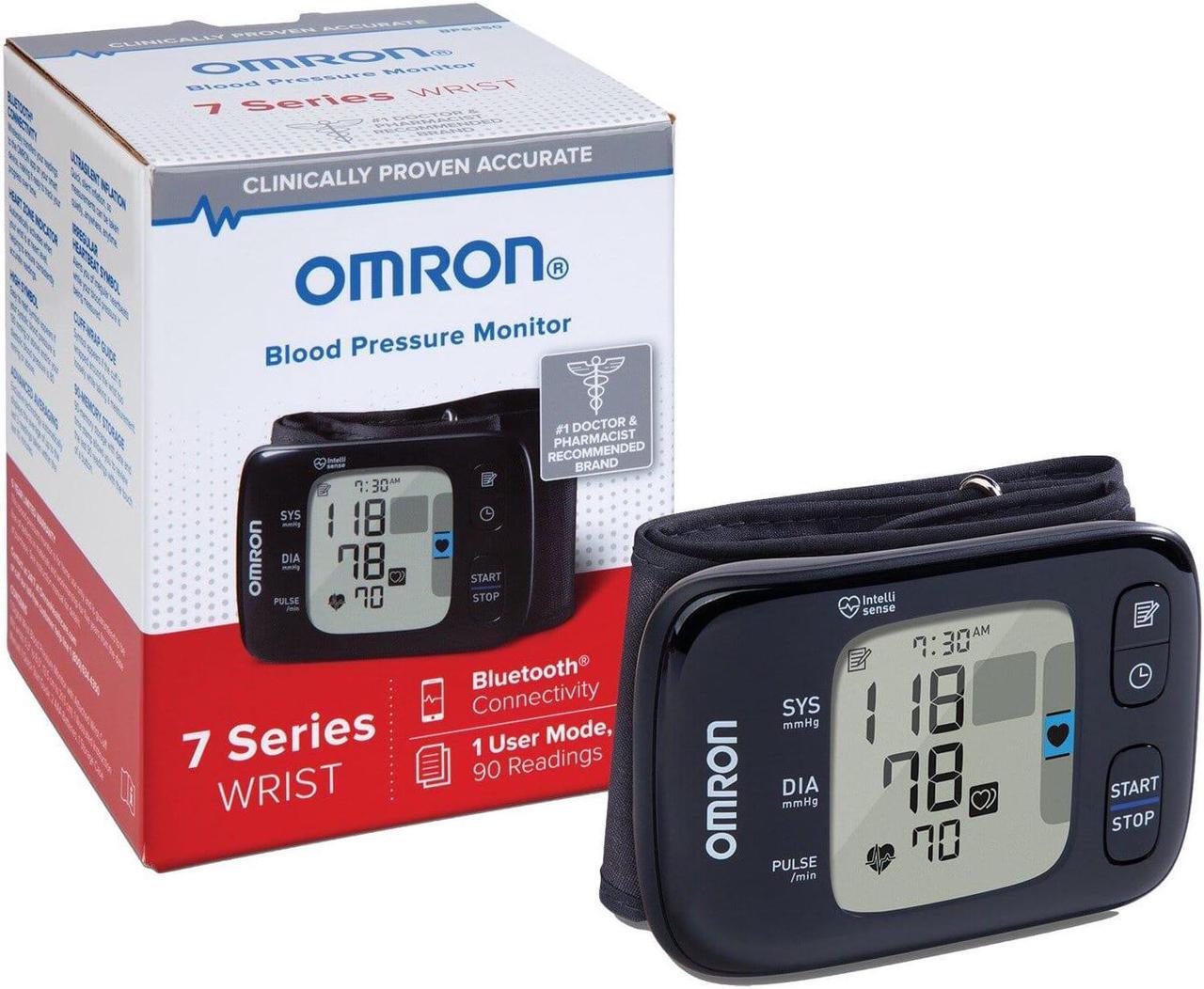 Alt view image 6 of 13 - Omron 7 Series Wireless Wrist Home Blood Pressure Monitor BP6350