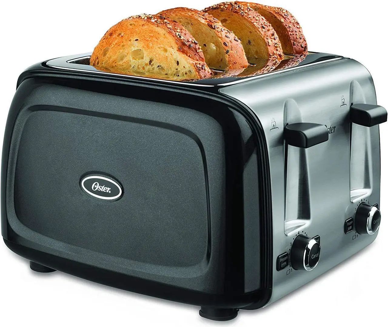 Alt view image 7 of 10 - Oster 4-Slice Toaster, Black Metallic TSSTTRPMB4-NP